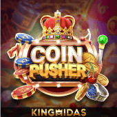 Coin Pusher cover art showing stacked gold coins