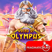 Gates of Olympus cover art showing Zeus symbol