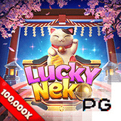 Lucky Neko cover art showing a waving cat icon