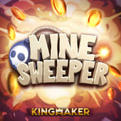 Minesweeper cover art showing a grid with a mine icon