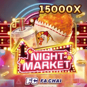 Night Market slot cover art showing lanterns and stalls